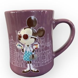 NWOT DISNEY PARKS "MICKEY'S REALLY SWELL COFFEE" MUG WITH HIPSTER MINNIE MOUSE